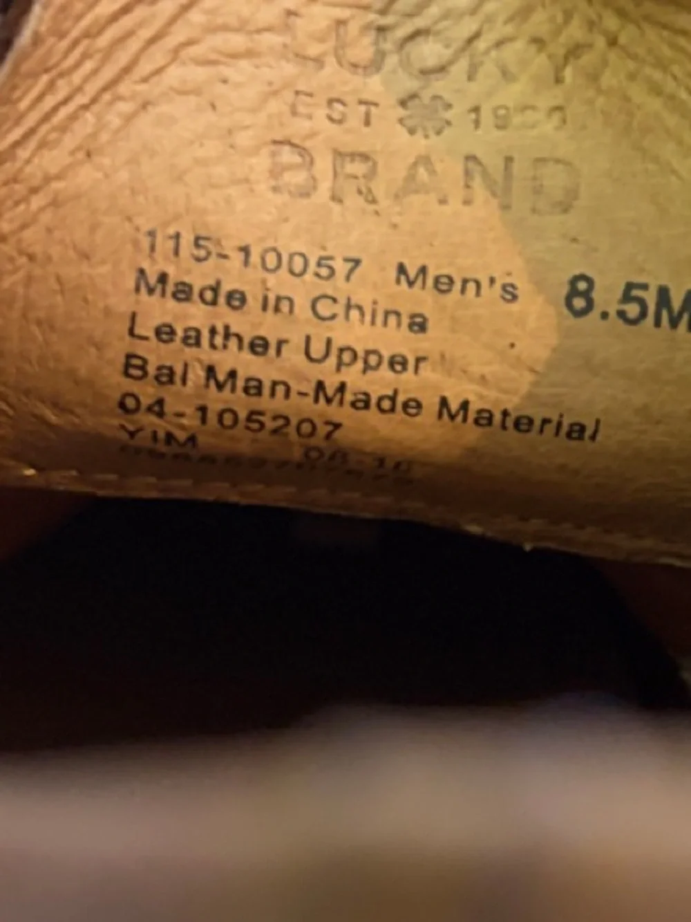 Lucky Brand Men's Brown Leather Derby Oxfords